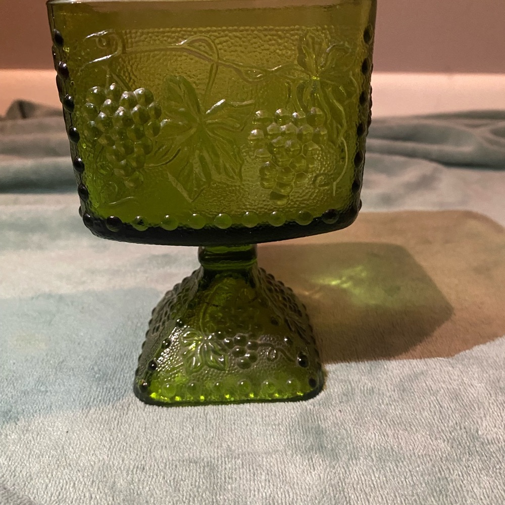 Vintage green candy glass - Picture 4 of 4